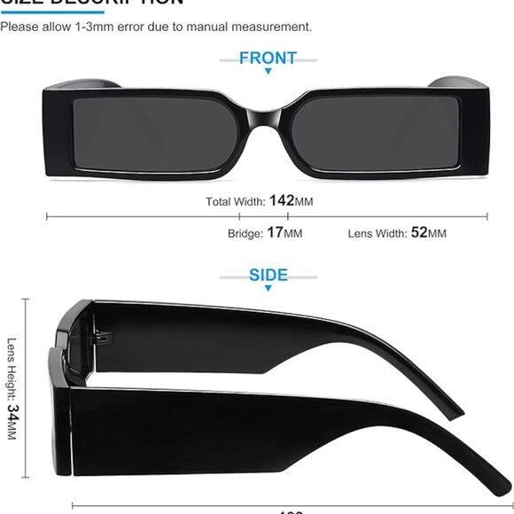 Nude inspired narrow sunglasses - Picture 4 of 5